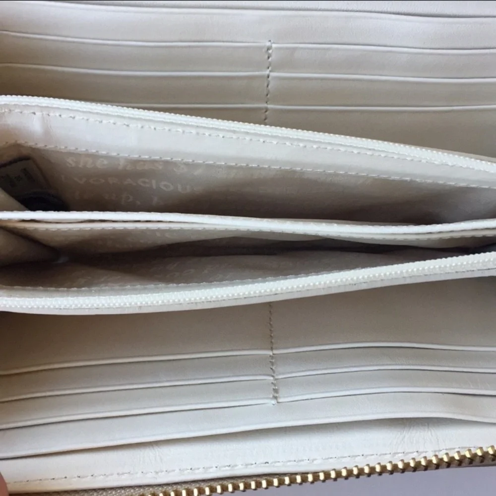 NWOT KATE♠️SPADE MIRROR METALLIC GOLD WALLET